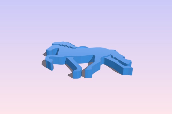 Icelandic Horse Keychain | 3d print model