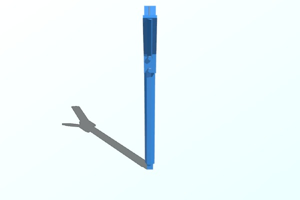 Railroad crossing barrier support pole | 3d print model
