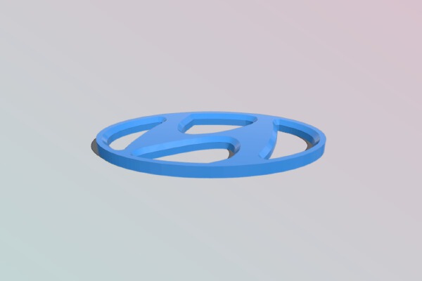 Hyundai logo | 3d print model