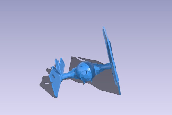 Crashed TIE Fighter | 3d print model