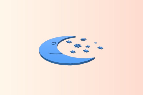 Moon & Stars | 3d print model