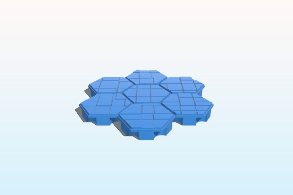 Tile-Textured Hex Terrain | 3d print model
