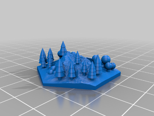 Custom forest tile set for Terraforming Mars - Forrest 1-5 | 3d print model