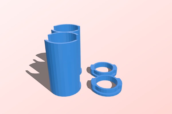 US Quarter double tube | 3d print model