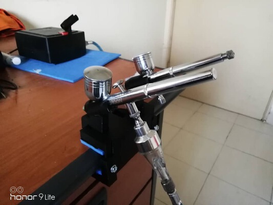 Airbrush Holder with Table Clamp (Manual Screw) | 3d print model