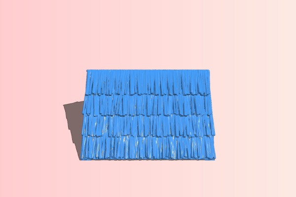 Straw Thatch Rooftop - 4" x 4" for 25_28mm Fantasy Buildings | 3d print model