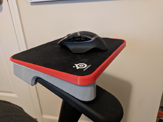 Mousepad Chair Mount | 3d print model