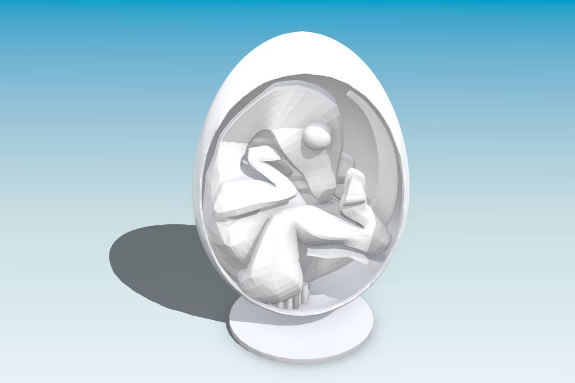 3D Baby Dinosaur Egg