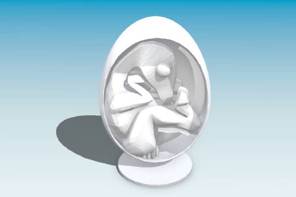 3D Baby Dinosaur Egg | 3d print model