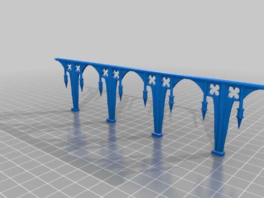 Gothic Bridge Pile (28mm TableTop Standard) | 3d print model