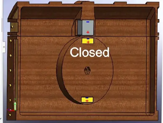 Treasure chest with magnetic lock | 3d print model