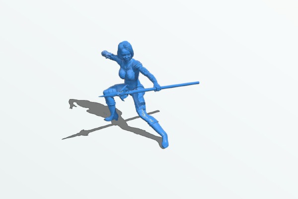 Female warrior | 3d print model