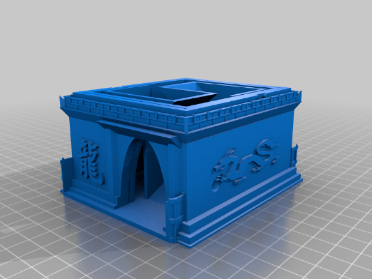Dragon Dice Tower (resin printer split) | 3d print model