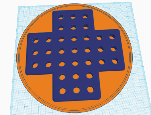 Peg Solitaire Dual Extrusion | 3d print model
