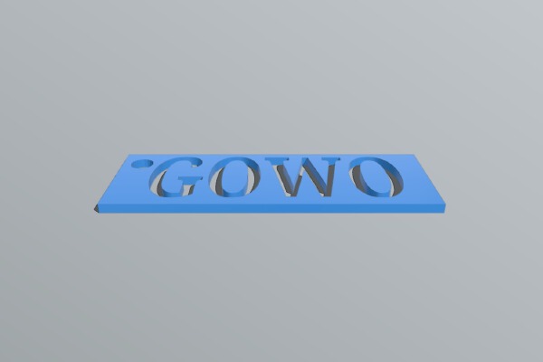 GOWO Keychain | 3d print model