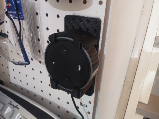Alexa Echo Dot Peg Board Holder | 3d print model
