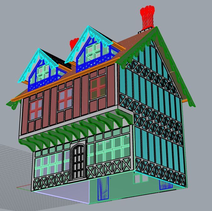 SCALEPRINT 28 MM COMPLETE TUDOR BUILDING SMALL TAVERN