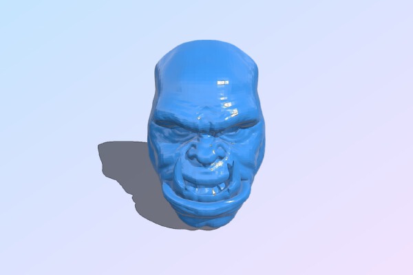 Head orc with teeth | 3d print model