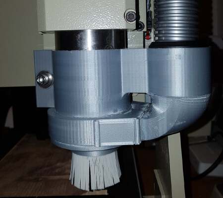 Printable Passive Dust Shoe for CNC Router (Low Noise) | 3d print model