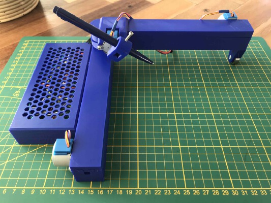 Foldable all-printed Penplotter_drawbot | 3d print model