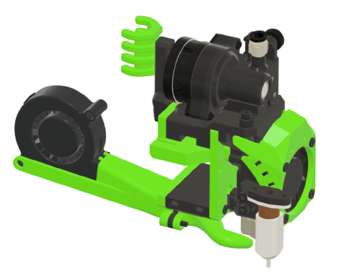 EVA2.3 carriage for Ender 3 _ 3V2 _ Clones with linear rail | 3d print model
