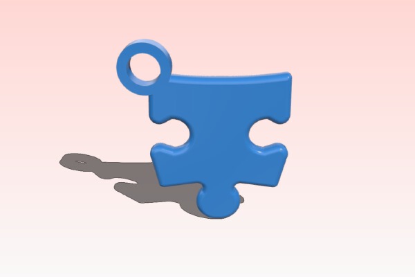 Puzzle Piece Keychain | 3d print model