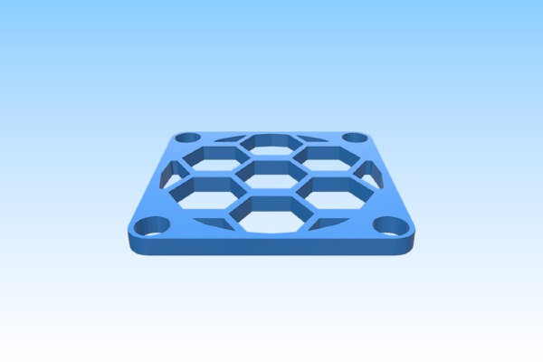 Prusa i3 30mm extruder fan grill | 3d print model
