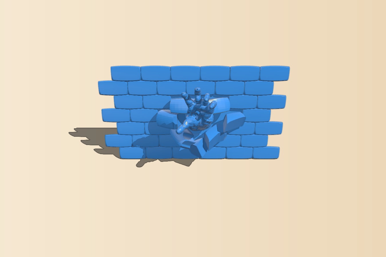 Zombie hand on a wall