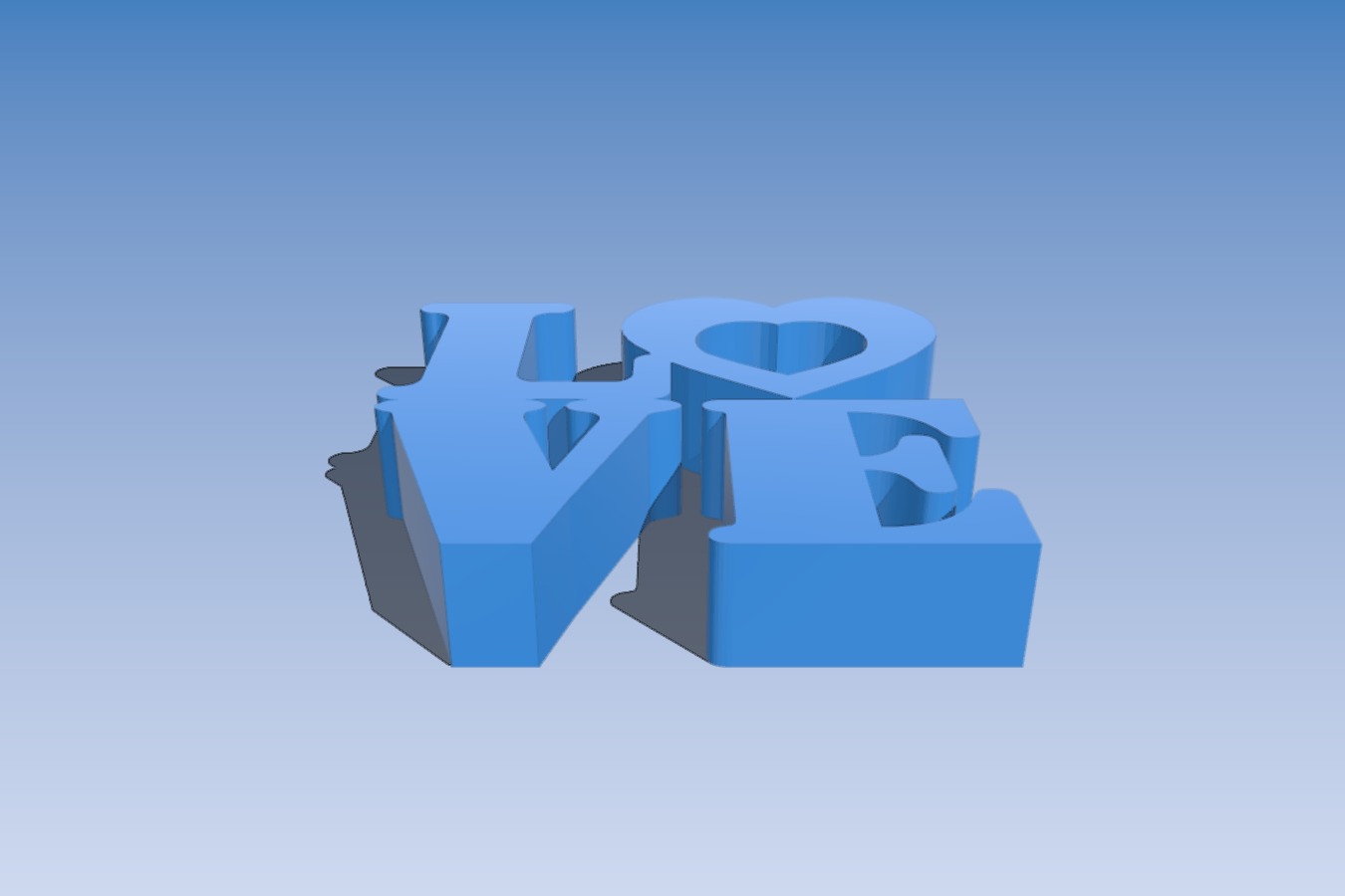 LOVE Sculpture with heart