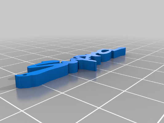 Supra Logo Keychain | 3d print model