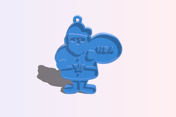 NSA Santa (He Sees You When Your Sleeping) | 3d print model