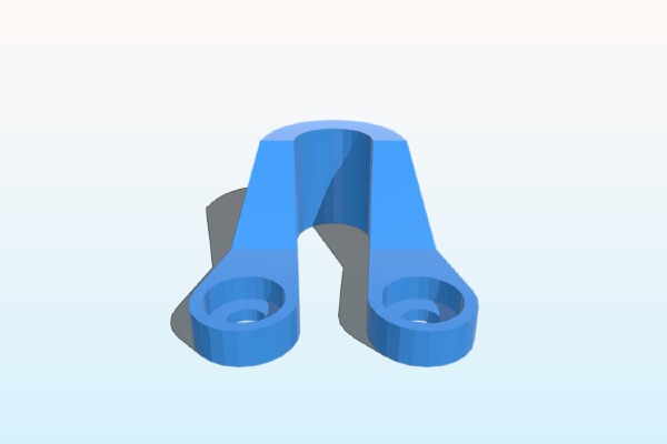 Anycubic Kossel Hotend Cableholder oversized holes | 3d print model