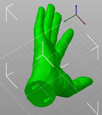 Hand with wall mount | 3d print model