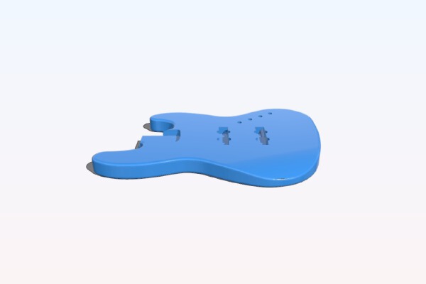 Jazz Bass Body | 3d print model