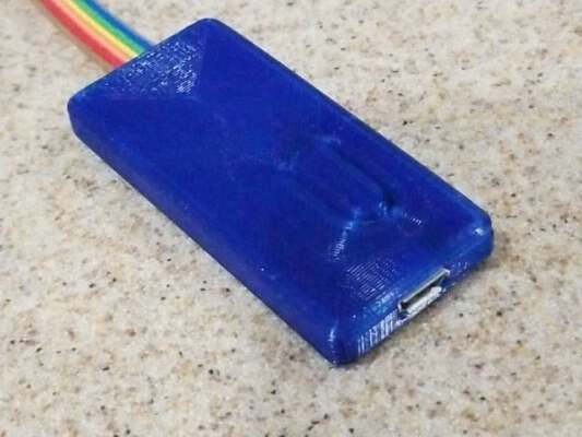 Raspberry Pi Pico snap-together case with slot for 6-wire ribbon cable | 3d print model