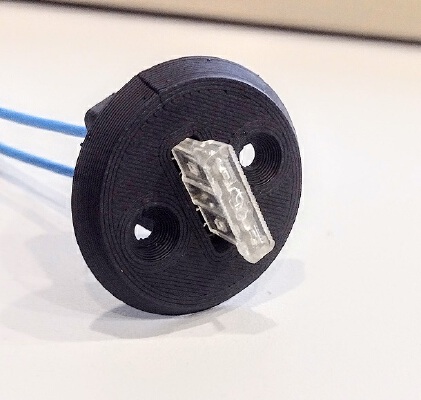 Round 40mm ATO car fuse holder for panel mounting (Single_Double) | 3d print model