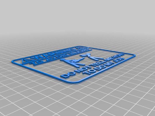 Warning Sign (Chainsaw Version) | 3d print model