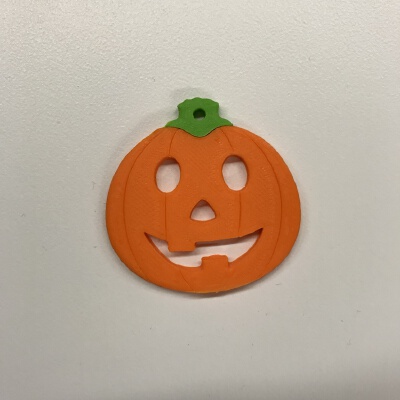 Pumpkin Emoji Keychain | 3d print model