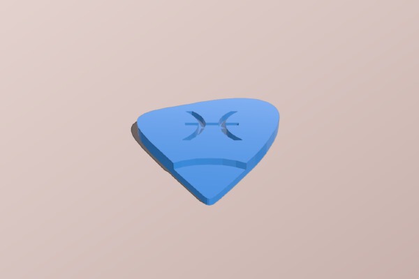 Pisces Guitar Pick | 3d print model