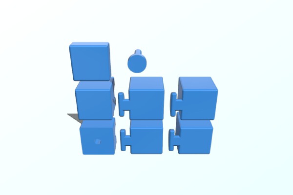 1x2x3 puzzle: A friendlier Rubik's Cube for a better world | 3d print model