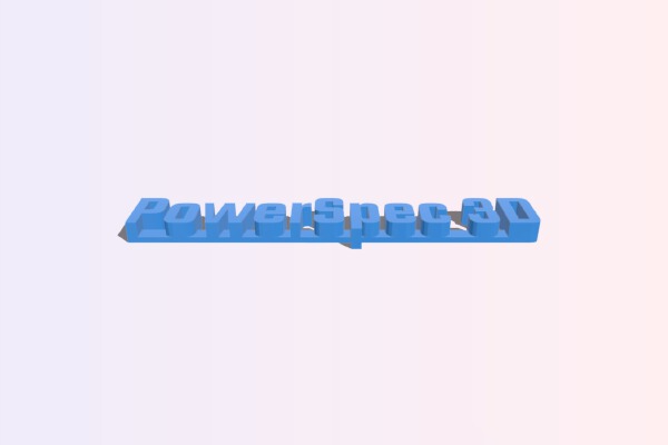 PowerSpec 3D Name Plate | 3d print model