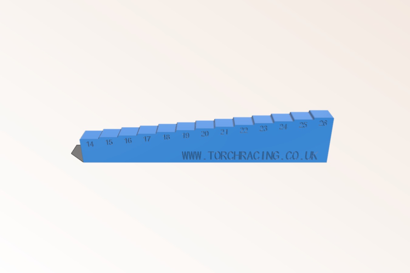 Customizable ride height guage for RC cars