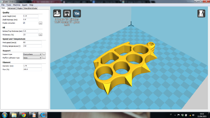 Gopro aggressive support | 3d print model