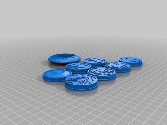 MMPR Coins 1997 & 2017 | 3d print model