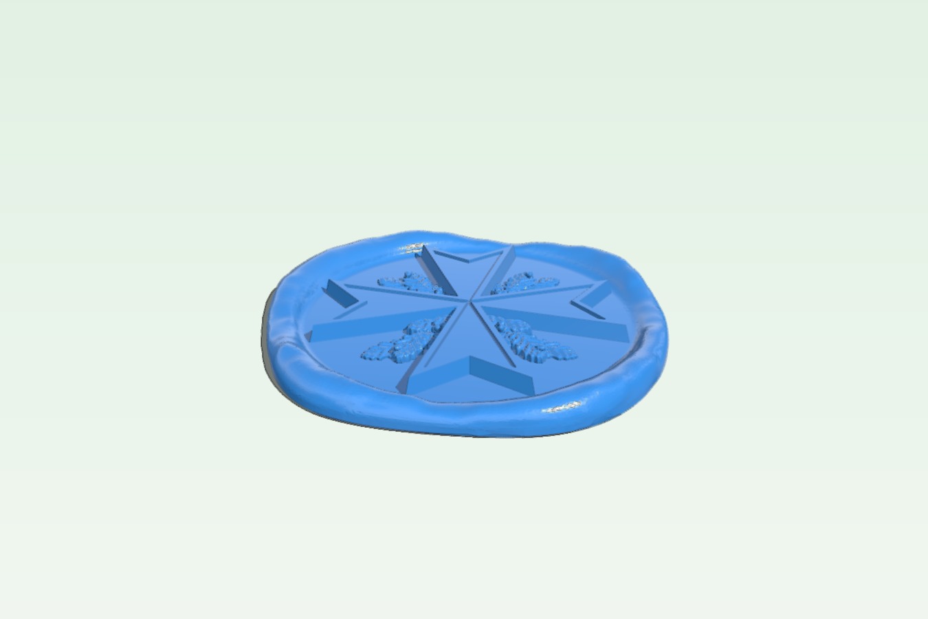 Seal maltese cross (with oak leaves)