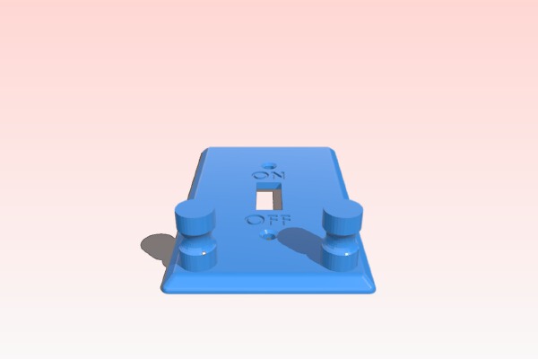 Light Switch Cover with Key Holders | 3d print model