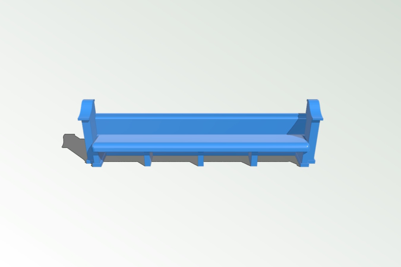 HO Scale Church Pew_Bench - by ThreeDeePrince, LLC