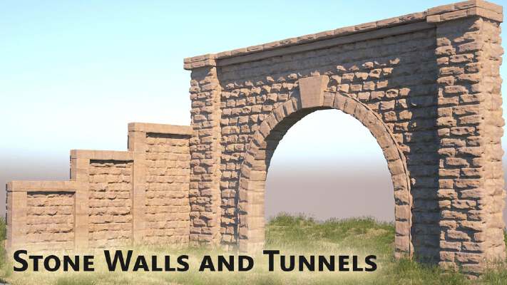 Stone Walls and Tunnel | D1 | 3d print model