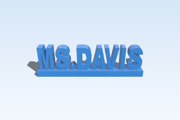 Name Plate | 3d print model