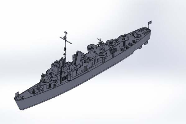 WW2 Destroyer Escort 1:108 scale | 3d print model